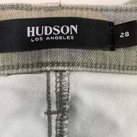 Hudson Camo Jeans Womens 28 Barbara Super Skinny Raw Hem Military Style - Picture 3 of 10